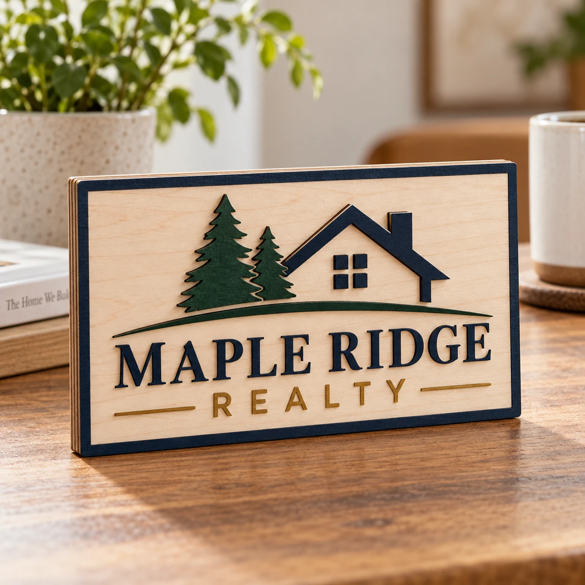 Custom layered wood sign