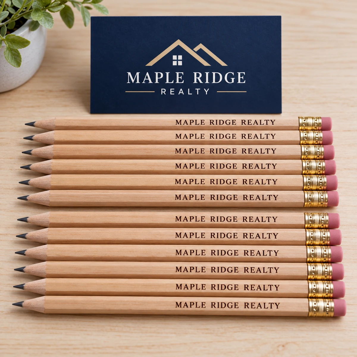 Branded wooden pencil concept